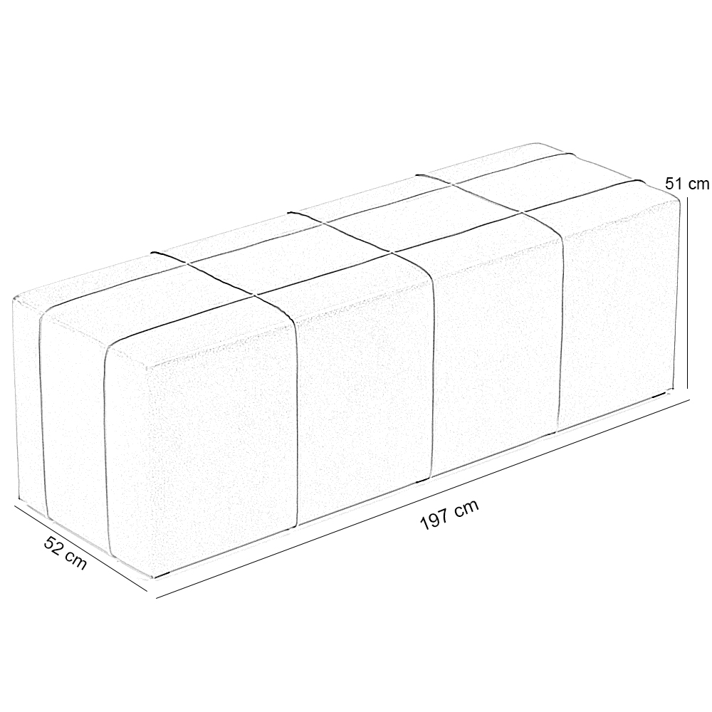 Kit Cabeceira Cama Box King 195cm com Calçadeira Roma W01 Couríssimo Marrom - Lyam