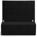 Kit Cabeceira Cama Box Queen 160cm com Calçadeira Roma W01 Couríssimo Preto - Lyam