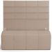 Kit Cabeceira Cama Box Queen 160cm com Calçadeira Roma W01 Linho Bege Escuro - Lyam