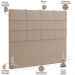 Kit Cabeceira Cama Box Queen 160cm com Calçadeira Roma W01 Linho Bege Escuro - Lyam