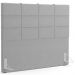 Kit Cabeceira Cama Box Queen 160cm com Calçadeira Roma W01 Suede Cinza - Lyam