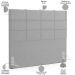 Kit Cabeceira Cama Box Queen 160cm com Calçadeira Roma W01 Suede Cinza - Lyam