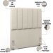 Kit Cabeceira Cama Box Solteiro 100cm Calçadeira Recamier Baú Dália W01 Linho Champagne - Lyam Decor