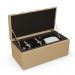Kit Cabeceira Cama Box Solteiro 100cm Com Calçadeira Baú Dália W01 Linho Bege Escuro - Lyam Decor