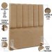 Kit Cabeceira Cama Box Solteiro 100cm Com Calçadeira Baú Dália W01 Linho Bege Escuro - Lyam Decor