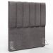 Kit Cabeceira Cama Box Solteiro 100cm Com Calçadeira Baú Dália W01 Linho Cinza Escuro - Lyam Decor