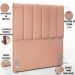 Kit Cabeceira Cama Box Solteiro 100cm Com Calçadeira Baú Dália W01 Linho Rosê - Lyam Decor
