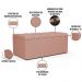 Kit Cabeceira Cama Box Solteiro 100cm Com Calçadeira Baú Dália W01 Linho Rosê - Lyam Decor
