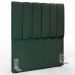 Kit Cabeceira Cama Box Solteiro 100cm Com Calçadeira Baú Dália W01 Linho Verde Musgo - Lyam Decor