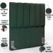 Kit Cabeceira Cama Box Solteiro 100cm Com Calçadeira Baú Dália W01 Linho Verde Musgo - Lyam Decor