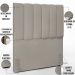 Kit Cabeceira Cama Box Solteiro 100cm Com Calçadeira Recamier Baú Dália W01 Linho Bege - Lyam Decor