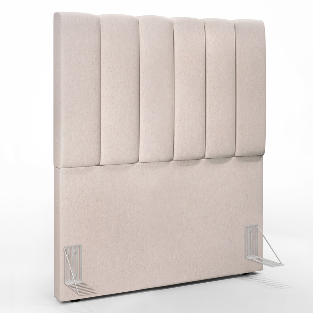 Kit Cabeceira Cama Box Solteiro 100cm Com Calçadeira Recamier Baú Dália W01 Linho Cru - Lyam Decor