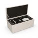 Kit Cabeceira Cama Box Solteiro 100cm Com Calçadeira Recamier Baú Dália W01 Linho Cru - Lyam Decor