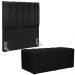 Kit Cabeceira Cama Box Solteiro 100cm e Calçadeira Recamier Baú Dália W01 Linho Chumbo - Lyam Decor