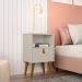 Kit Cabeceira Casal 240cm Celine Com Mesa De Cabeceira 01 Gaveta Loreta L05 Carvalho - Lyam Decor