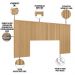 Kit Cabeceira Casal 240cm Celine Com Mesa De Cabeceira 01 Gaveta Loreta L05 Carvalho - Lyam Decor