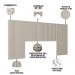 Kit Cabeceira Casal 240cm Celine Com Mesa De Cabeceira 01 Gaveta Loreta L05 Off White - Lyam Decor
