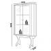 Kit Cristaleira 02 Portas De Vidro Romagna Com Mesa De Centro Ferrara D03 Freijó Preto - Lyam Decor