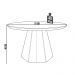 Kit Cristaleira 02 Portas De Vidro Romagna Com Mesa De Centro Ferrara D03 Freijó Preto - Lyam Decor
