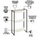 Kit Escritório Estante Areta 3 Prateleiras com Mesa Industrial Aspen 120cm C01 Snow - Lyam Decor