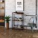 Kit Escritório Estante Areta 3 Prateleiras com Mesa Industrial Aspen 150cm C01 Nogal - Lyam Decor