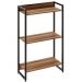 Kit Escritório Estante Areta 3 Prateleiras com Mesa Industrial Aspen 150cm C01 Nogal - Lyam Decor