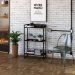 Kit Escritório Estante Areta 3 Prateleiras com Mesa Industrial Aspen 150cm C01 Onix - Lyam Decor