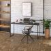Kit Escritório Estante Areta 3 Prateleiras com Mesa Industrial Aspen 150cm C01 Onix - Lyam Decor
