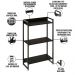 Kit Escritório Estante Areta 3 Prateleiras com Mesa Industrial Aspen 150cm C01 Onix - Lyam Decor