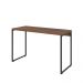 Kit Escritório Estante Areta 4 Prateleiras com Mesa Industrial Aspen 120cm C01 Nogal - Lyam Decor
