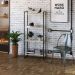 Kit Escritório Estante Areta 4 Prateleiras com Mesa Industrial Aspen 150cm C01 Snow - Lyam Decor