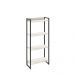 Kit Escritório Estante Areta 4 Prateleiras com Mesa Industrial Aspen 150cm C01 Snow - Lyam Decor