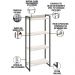 Kit Escritório Estante Areta 4 Prateleiras com Mesa Industrial Aspen 150cm C01 Snow - Lyam Decor