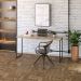 Kit Escritório Estante Areta 5 Prateleiras Mesa Industrial Aspen 150cm C01 Carvalho - Lyam Decor