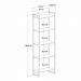 Kit Escritório Estante Areta 5 Prateleiras com Mesa Industrial Aspen 135cm C01 Onix - Lyam Decor