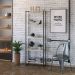 Kit Escritório Estante Areta 5 Prateleiras com Mesa Industrial Aspen 150cm C01 Snow - Lyam Decor