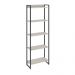 Kit Escritório Estante Areta 5 Prateleiras com Mesa Industrial Aspen 150cm C01 Snow - Lyam Decor