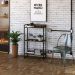 Kit Estante Areta 3 Prateleiras com Mesa Industrial Aspen 120cm C01 Carvalho Dark - Lyam Decor