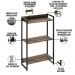 Kit Estante Areta 3 Prateleiras com Mesa Industrial Aspen 120cm C01 Carvalho Dark - Lyam Decor