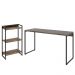 Kit Estante Areta 3 Prateleiras com Mesa Industrial Aspen 135cm C01 Carvalho Dark - Lyam Decor