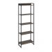Kit Estante Areta 5 Prateleiras com Mesa Industrial Aspen 120cm C01 Carvalho Dark - Lyam Decor