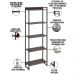 Kit Estante Areta 5 Prateleiras com Mesa Industrial Aspen 150cm C01 Carvalho Dark - Lyam Decor
