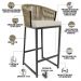 Kit Mesa Bistrô Maya Com 03 Banquetas Área Gourmet Bar Corda Náutica Sunset D04 Bege - Lyam Decor