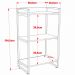 Kit Mesa Cavalete 135 cm com Estante 3 Prateleiras Estilo Industrial Form C01 Nogal - Lyam Decor