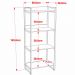 Kit Mesa Cavalete 135 cm com Estante 4 Prateleiras Estilo Industrial Form C01 Nogal - Lyam Decor