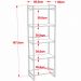 Kit Mesa Cavalete 135 cm com Estante 5 Prateleiras Estilo Industrial Form C01 Nogal - Lyam Decor