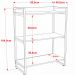 Kit Mesa Cavalete 150 cm com Estante 3 Prateleiras Estilo Industrial Form C01 Nogal - Lyam Decor