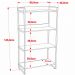 Kit Mesa Cavalete 150 cm com Estante 4 Prateleiras Estilo Industrial Form C01 Nogal - Lyam Decor