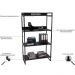 Kit Mesa Cavalete 150 cm com Estante 4 Prateleiras Estilo Industrial Form C01 Preto Onix - Lyam Decor