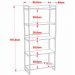 Kit Mesa Cavalete 150 cm com Estante 5 Prateleiras Estilo Industrial Form C01 Nogal - Lyam Decor